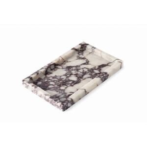 Natural Marble Vanity Tray, 9.8"x5.9" Genuine Calacatta Viola Marble Tray for...